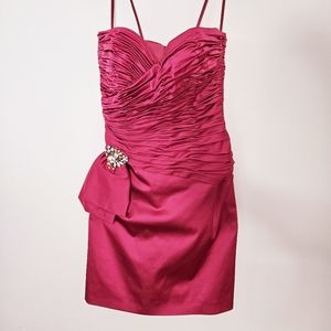 100% Silk Satin Strapless Dress 2013